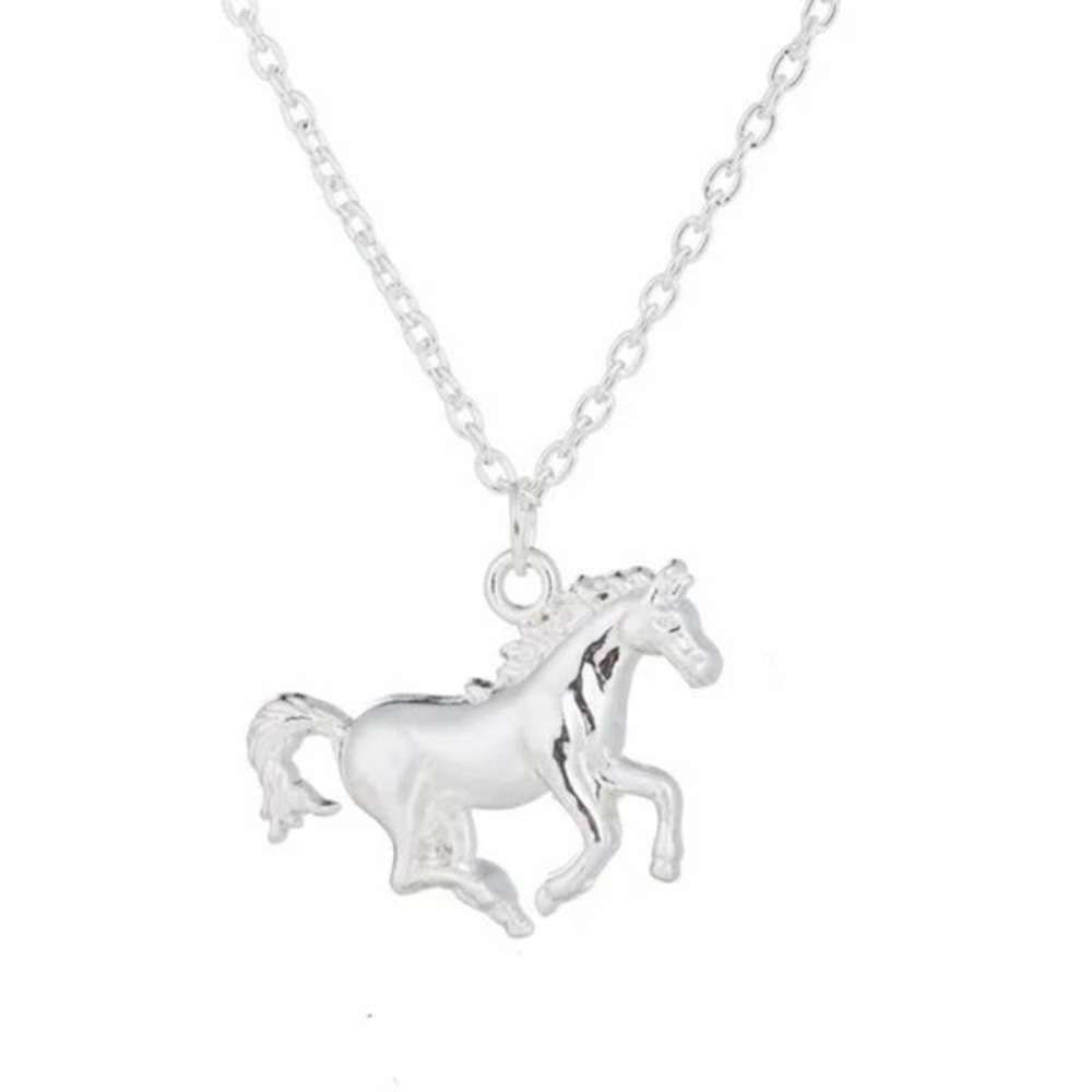 Horse Necklace 925 Sterling Plated Essential 3D KY Derby Racing GIFT Dainty